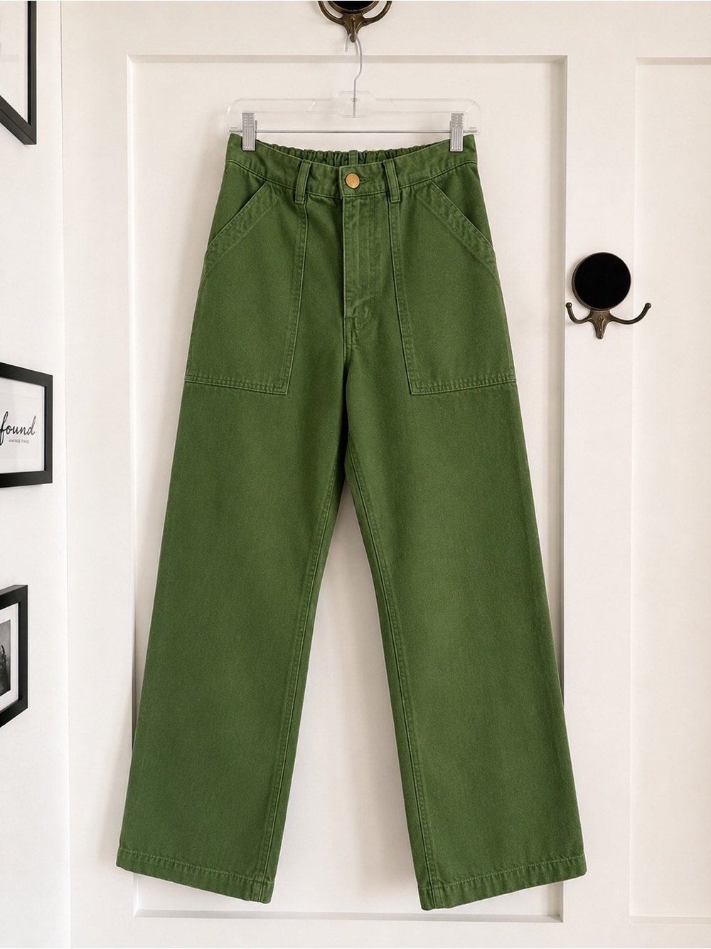Big Bud Press Work Pants Small Green Utility Carpenter Cotton Made in USA